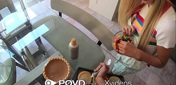  POVD Thanksgiving Creampie Party With Kenzie Reeves
